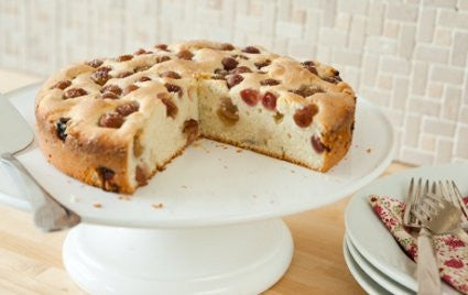 Warm Almond Cake with Grapes